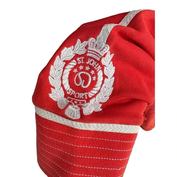 St. John by Marie Gray Women's Red Mid Length Button Down Jacket Size S - Picture 6 of 11